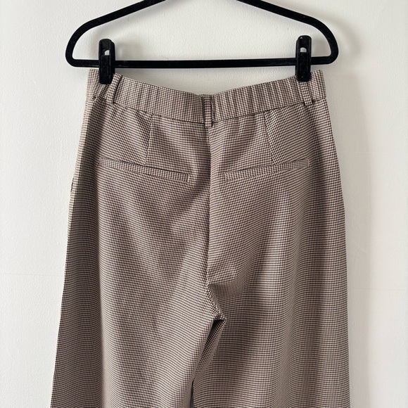 Abercrombie & Fitch Sloane Tailored Pants Wide Leg Trouser High Rise Brown Print - Picture 6 of 7